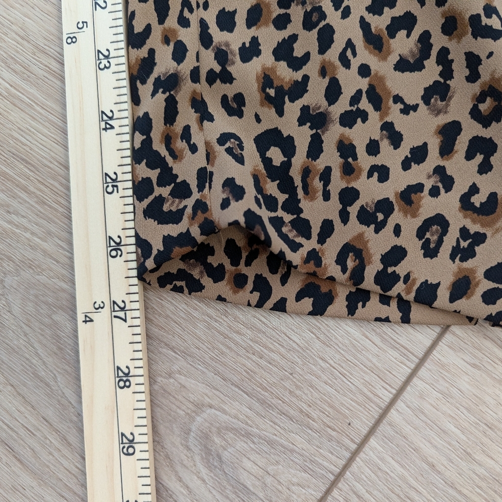 J.Crew Jamie Pants Elastic Band Leopard Print Women Size 8 - Picture 6 of 12